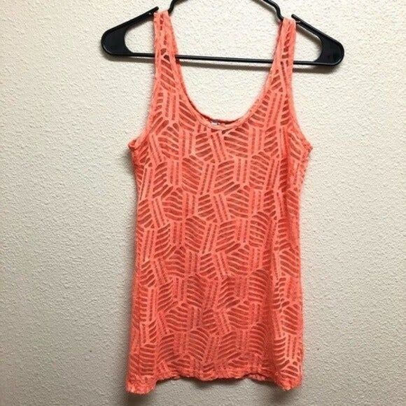 BKE Orange Sheer Women's Tank top size XS - Picture 1 of 2